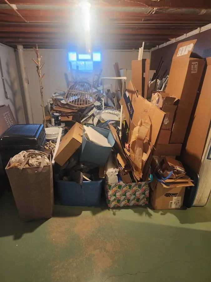 Roll-off dumpster container at job site for 2 Yard Dumpster Rental in Upland